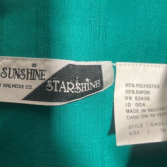 Starshine Sunshine 2PC Green Pleated Skirt Set NWT Vintage - Picture 7 of 7